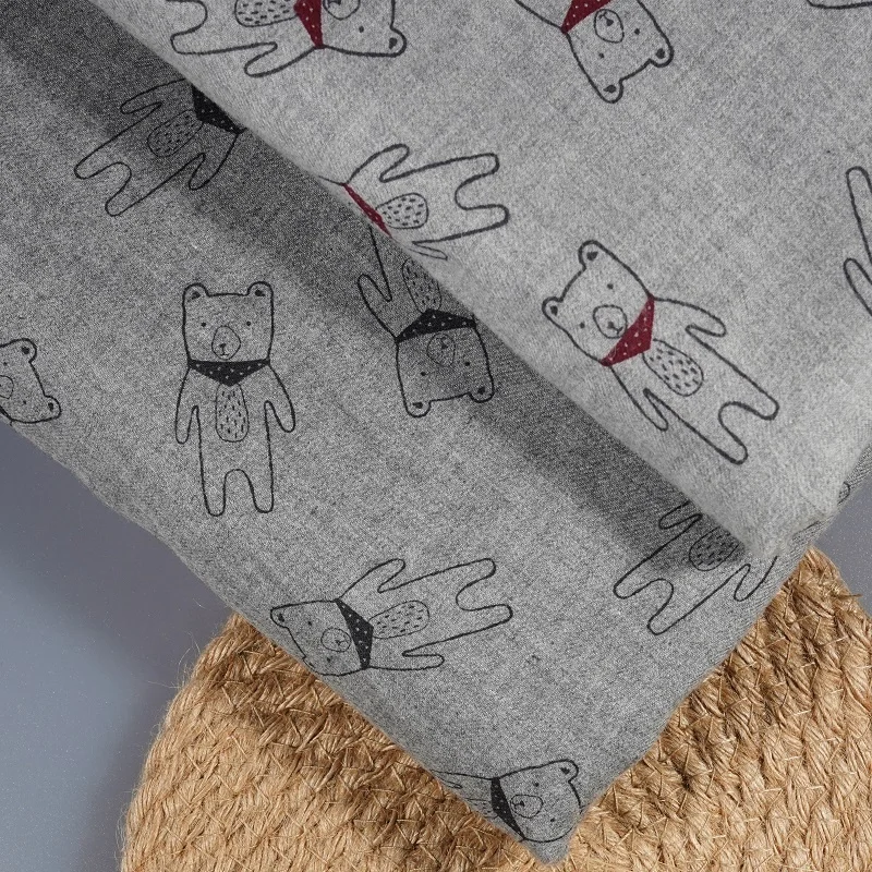 
fashion custom printing eco friendly breathable charcoal bamboo flannel fabric 