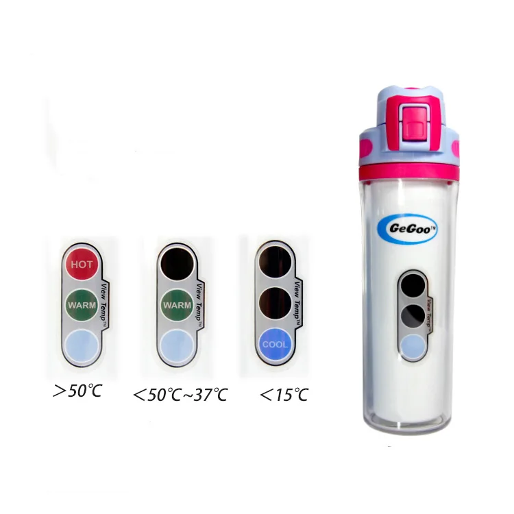 Custom Printed  plastic bottle New Design BPA FREE chilly bottle double wall water bottle lock with  temperature display