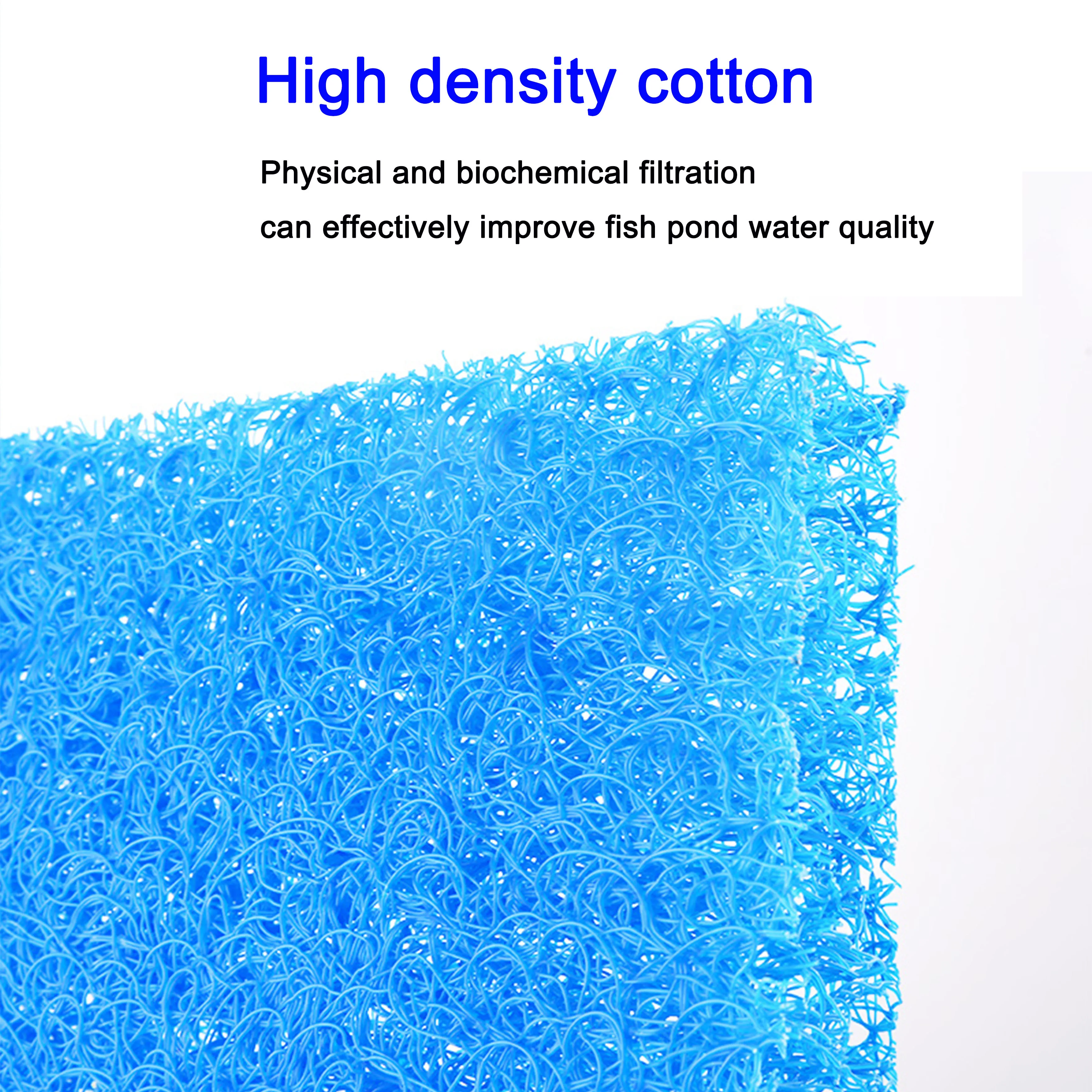 Rattan cotton new aquarium fish pond filtration biochemical pond filter material biochemical felt water filtration white  blue