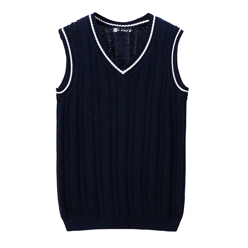 Cotton sleeveless v-neck twisted pullover knitted vest mens knit sweater knit sweater sleeveless men crochet sweater vest mens