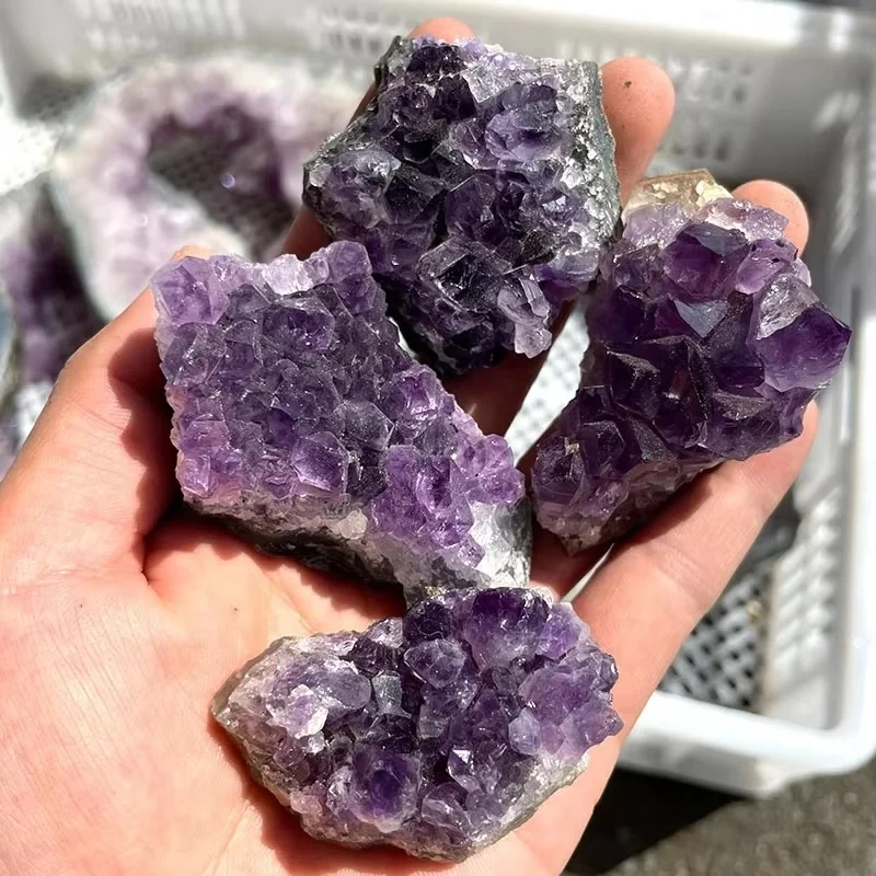 Оптовая продажа премиальные образцы из минерального камня кристаллов натуральный аметист кластер для домашнего декора