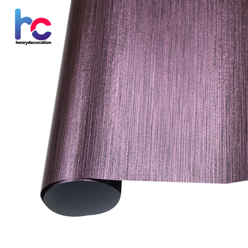 Henry decoration excellent texture brushed embossed pet metalized decorative films for gift box packing metalized pvc film