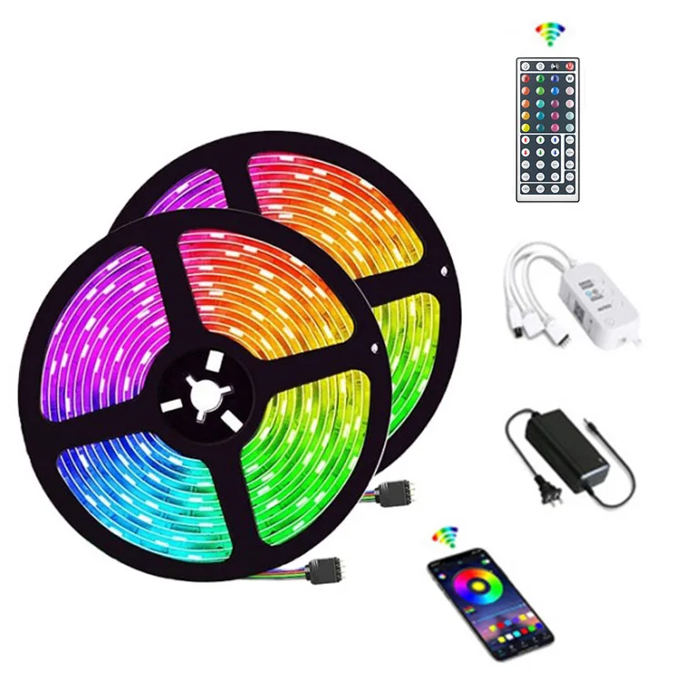 10 цифровой прибор для измерения уровня в погоне за цветная (Rgb) светодиодная лента пульт дистанционного управления Rgb свет Цифровой 60 светодиодов/m 24v Rgbw Светодиодная