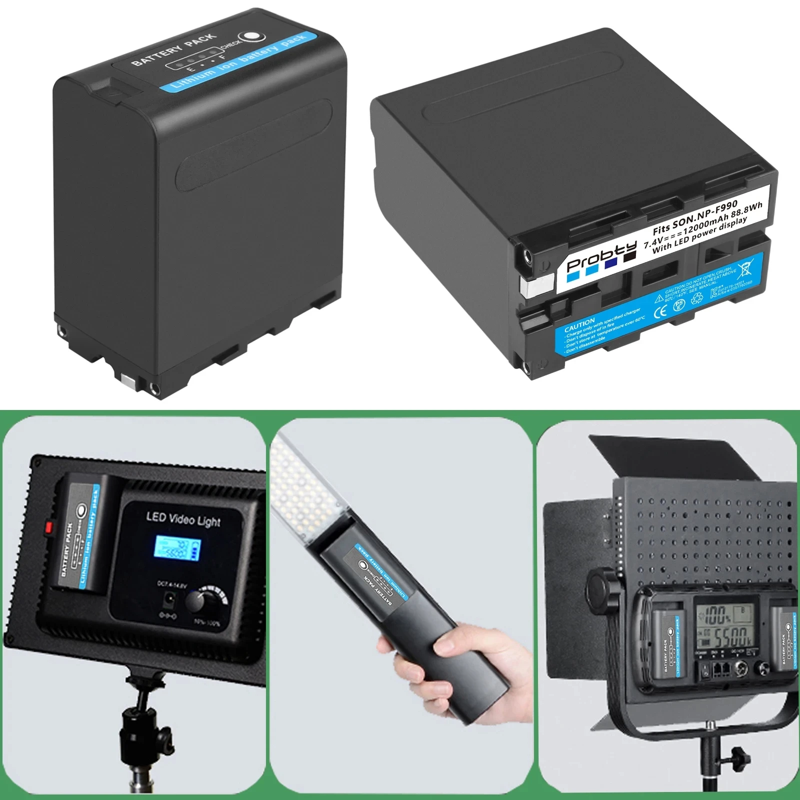 8000mAh 10000mAh Lithium ion 12000mAh NP-F990 NP-F980 F970 F960 camera Battery for CCD-TRV35 TRV940