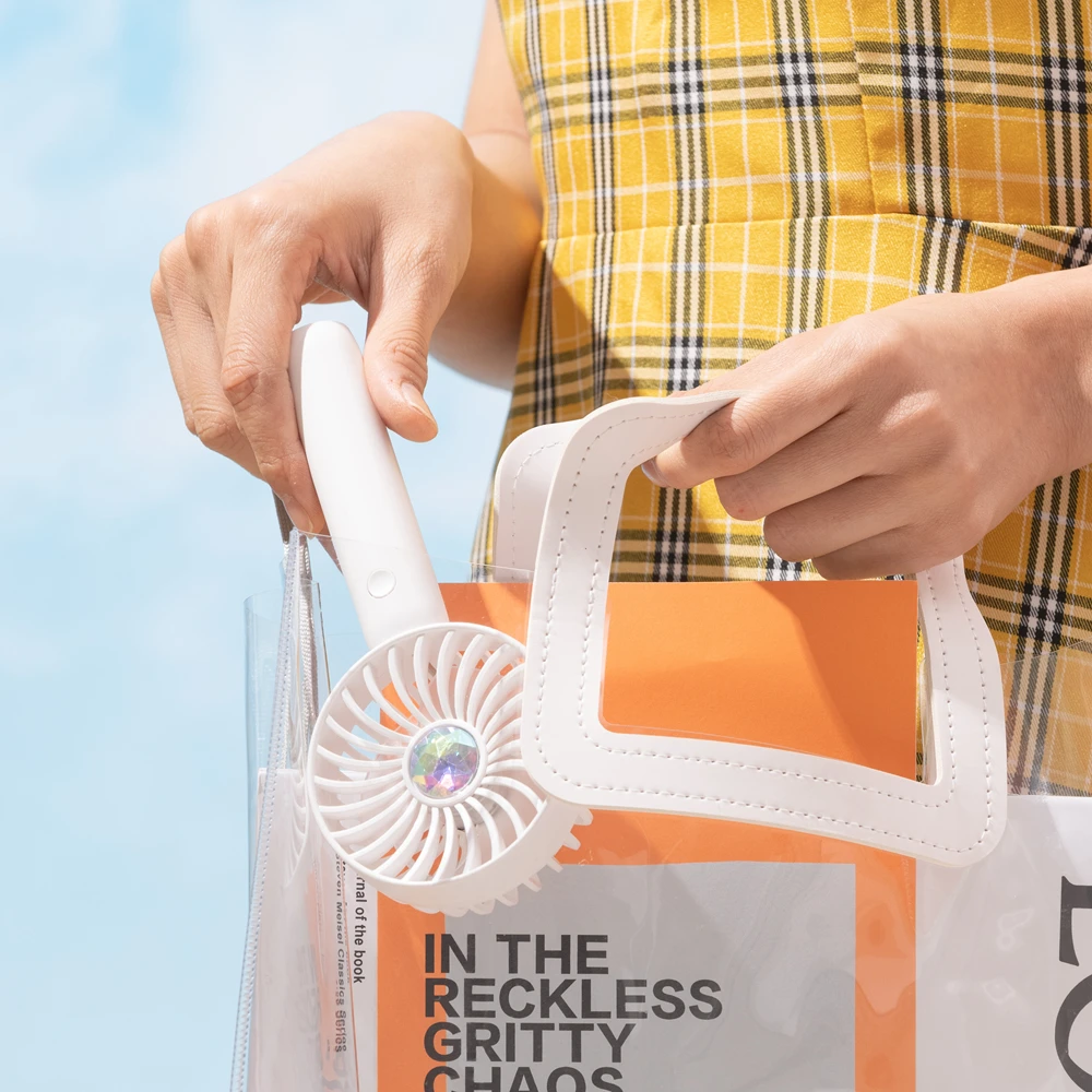 2022 Portable Handheld Fan Cooling USB Mini Fan Desktop Quiet 3 Gear Fan Rechargeable