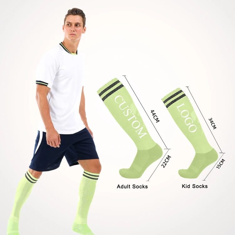 Custom Logo Meias Athletic Team American Men Kids Thick Towel Football Sport Knee High Long Grip Compression Soccer Socks