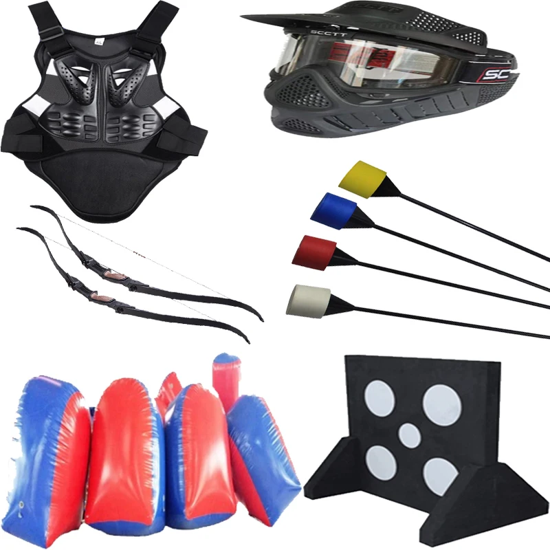 Customized Paintball Bunkers Foam Target Inflatable Soft Combat Archery Shooting Game Target Tag Arrow and Bow Set For 20 People