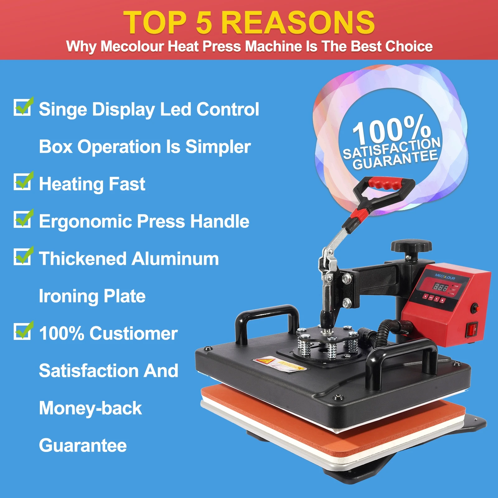 8 in 1 Heat Press Machine 12x15 inch Combo Swing Away T Shirt Pressing Machine, Sublimation Heat Press Transfer Machine for T-Sh