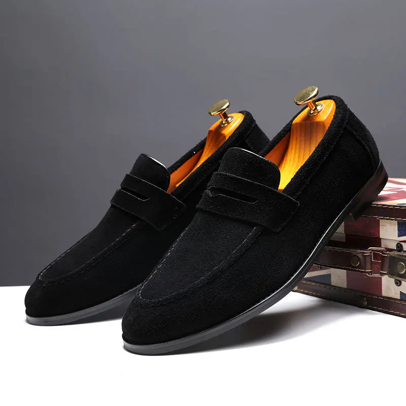 Ample New Arrival Fashion Suede loafers Wedding Driving Leather Moccasin Shoes dress Shoes For Men