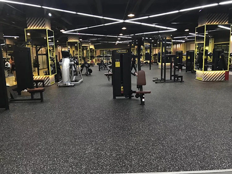 Interlocking Rubber Floor mat tile for Gym Fitness Room