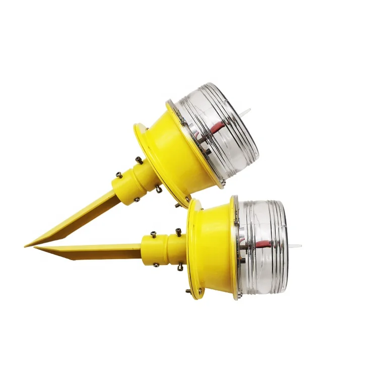 
Elevated helicopter apron warning solar power LED light 