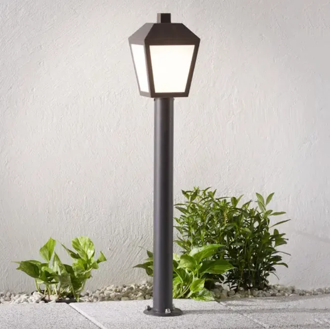 landscape waterproof aluminum Trapezoid e27 outdoor light pathway garden light led bollard