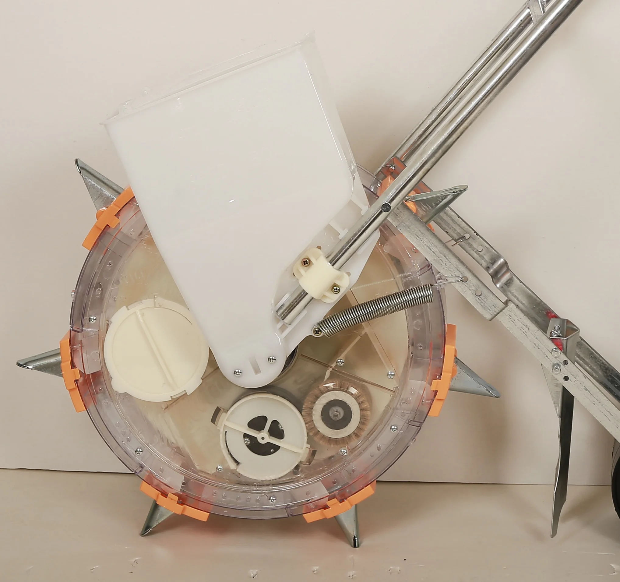 Hand push roller corn beans peanut grain seeding machine seed planter seeders Small farm planting