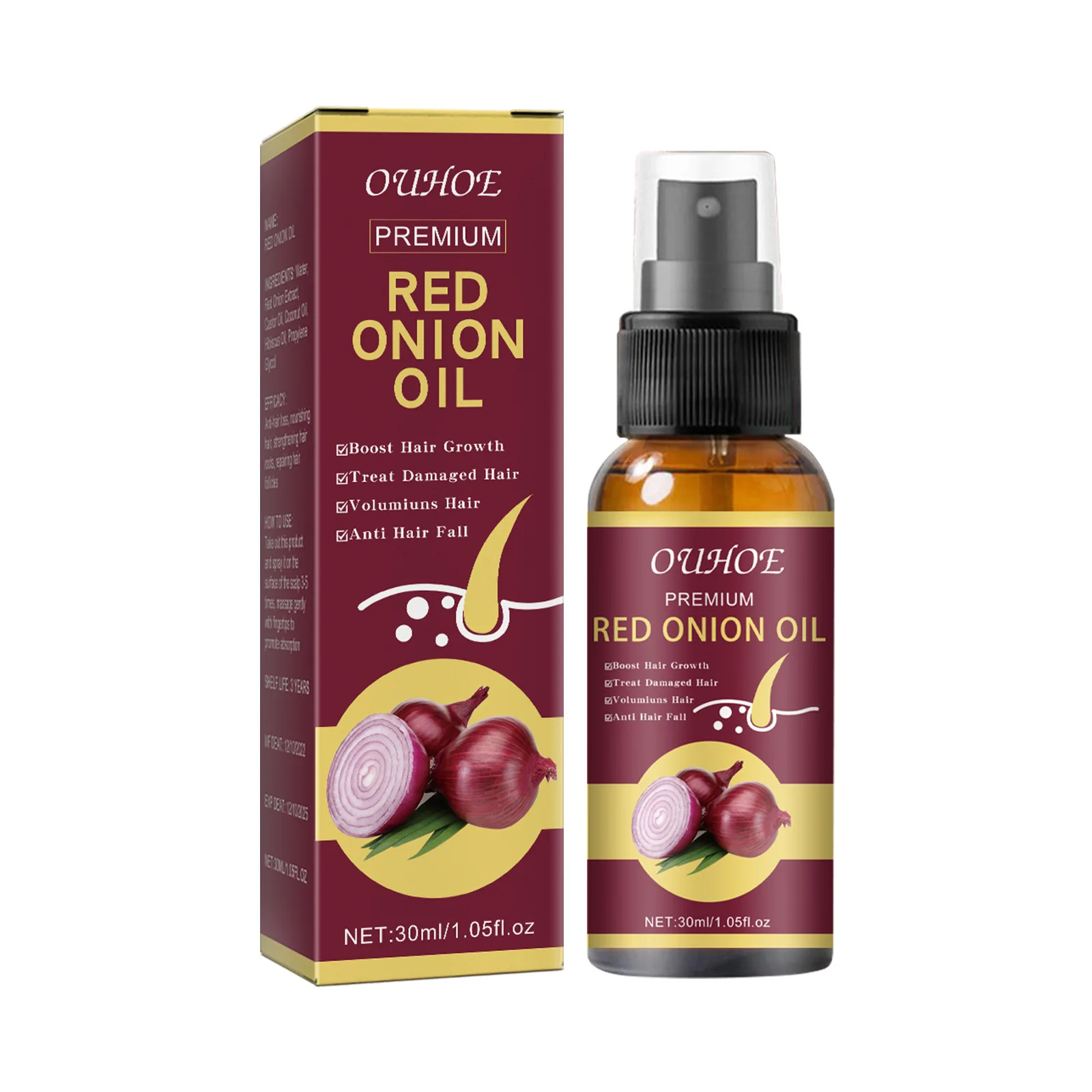 Private Label 100% Nature Organic Onion Seed Essential Hair Growth Oil