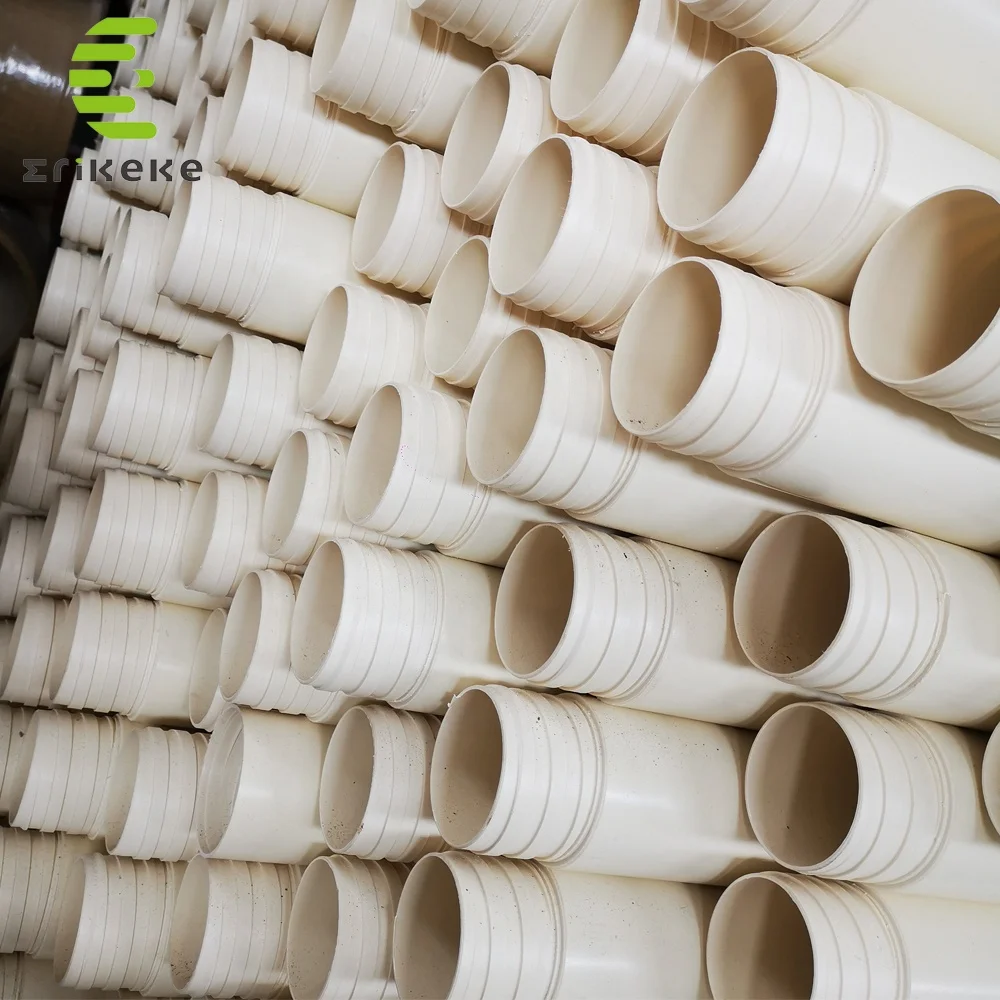 110mm 140mm 160mm UPVC Thread End PVC Borehole Pipe Riser Pipes / Drop Pipe For Borewell Water Supply