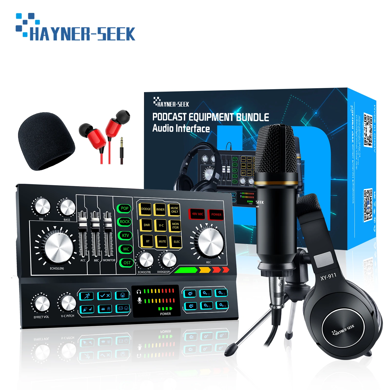 China Wholesale Professional Recording Studio Live Broadcasting Equipment With Condenser Microphone