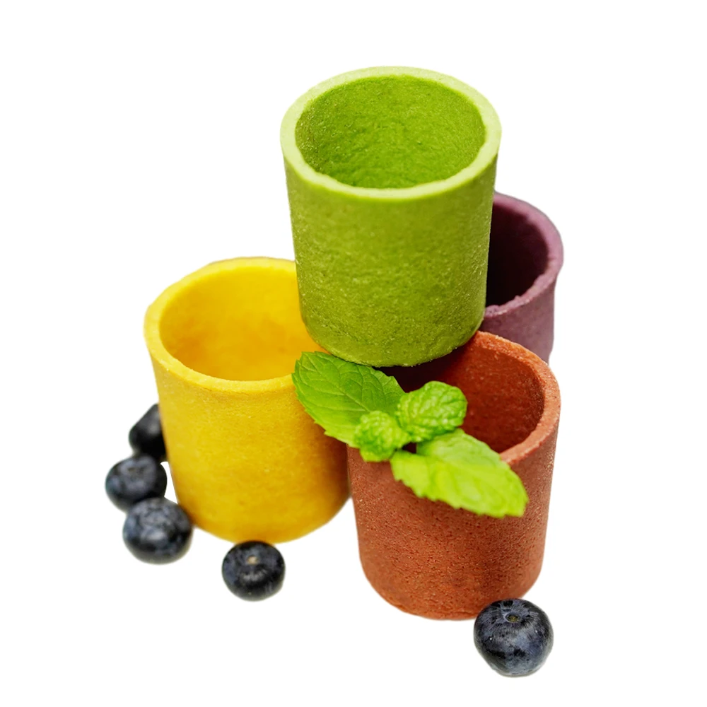 Best Quality Tall Cup Cylindrical Shape Beetroot Making dessert Mini Eggs Tart Shells
