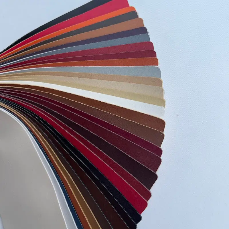 Smooth Pattern PVC Synthetic Leather Elastic Napa Grain for Car Seats Chairs Sofa Furniture PU Decorative Material