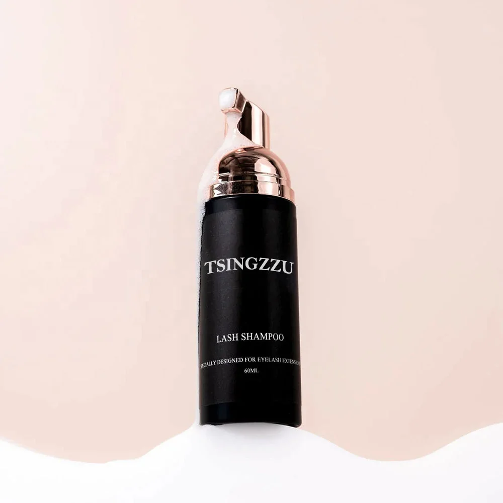 TZ Eyelash Cleaner Foam Shampoo Pump Press Design lash lift Eyelash Cleaner Foam Cleaner Eyelash Extension Lash Shampoo Kit