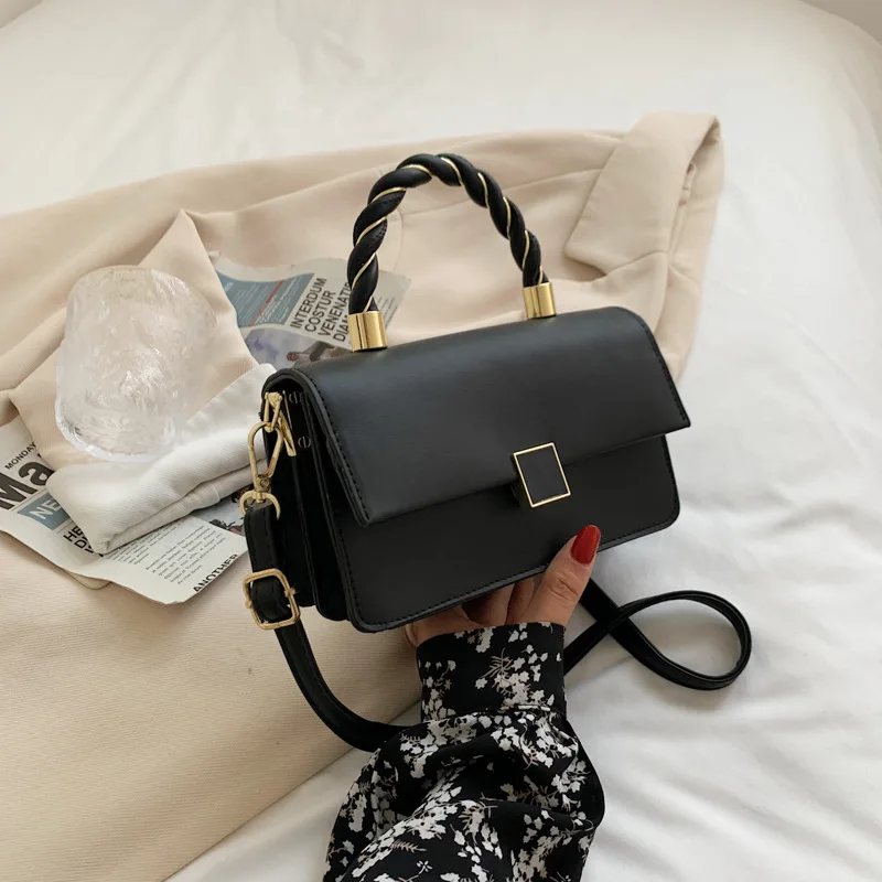 
2021 New Crossover Hot-selling Small Square Bag Fashion All-match Candy Solid Color Shoulder Bag 