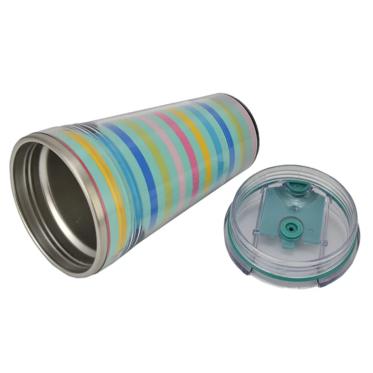 Sports Vacuum Insulated Stainless Steel Cup With Straw And Lid