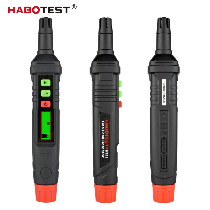Mini Gas Leak Detector HABOTEST HT61 Combustible Gas Detector LCD Display Fast Response High Accuracy Pen Type