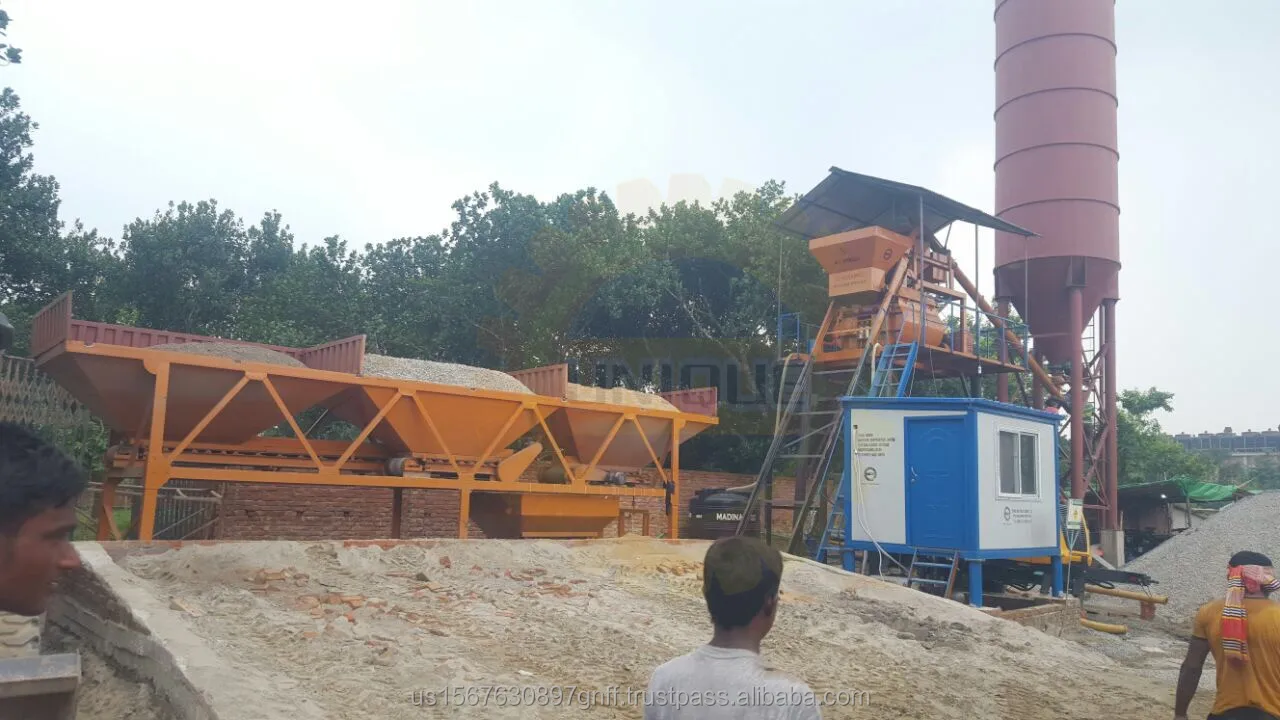 Used 50 Ton 100ton 200ton Portable Electric Cement Silo Gearbox Bearing Screw Conveyor Concrete Batch Plant Construction