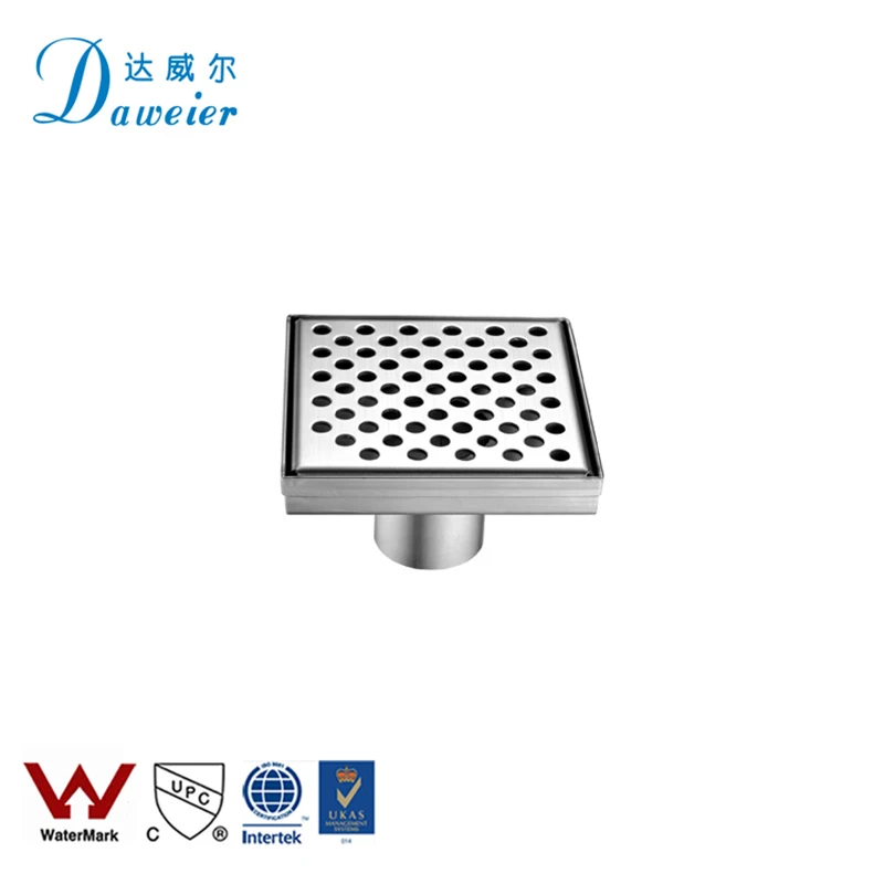 Professional Stainless Steel Strip Drains Flat Shower Cover Square Shower Floor Drain