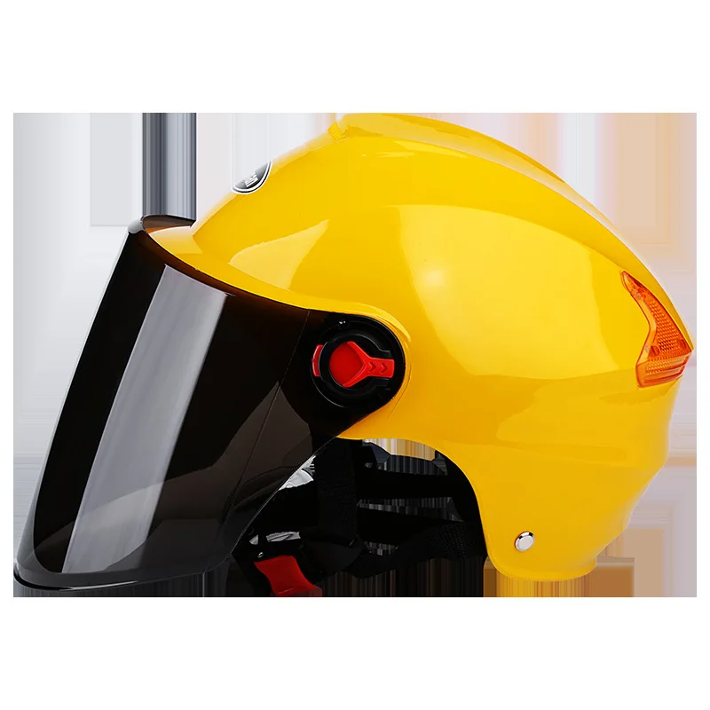 ABS Moto Men Riding Half Helmet Breathable Motorcycle Helmets With Double Lens