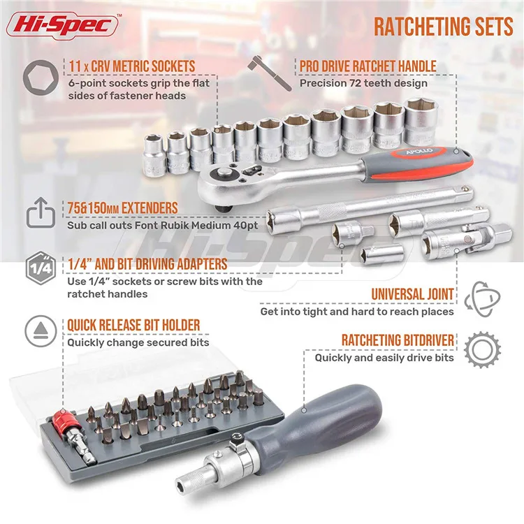 91 Piece Chrome Vanadium Tool Box Set With Most-Reached for Home & Garage Repair Hand Tools in a Aluminum Tool Case