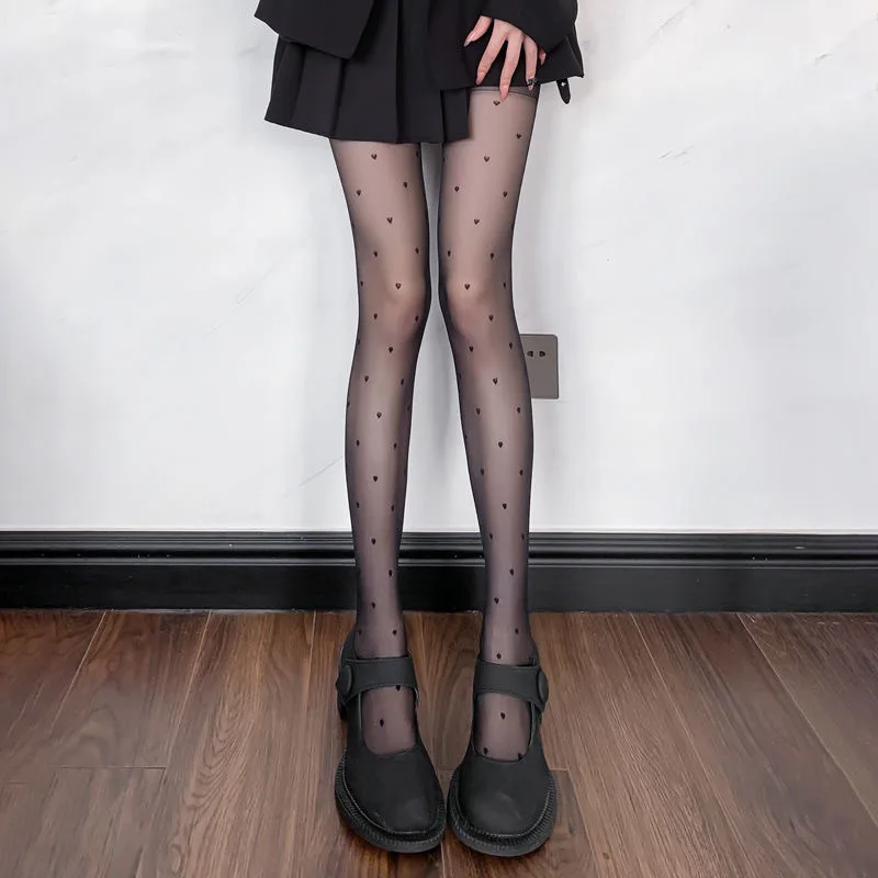 2024 Wholesale Breathable Long Ultrathin Black White Student Sexy Body Sheer Pantyhose Tights