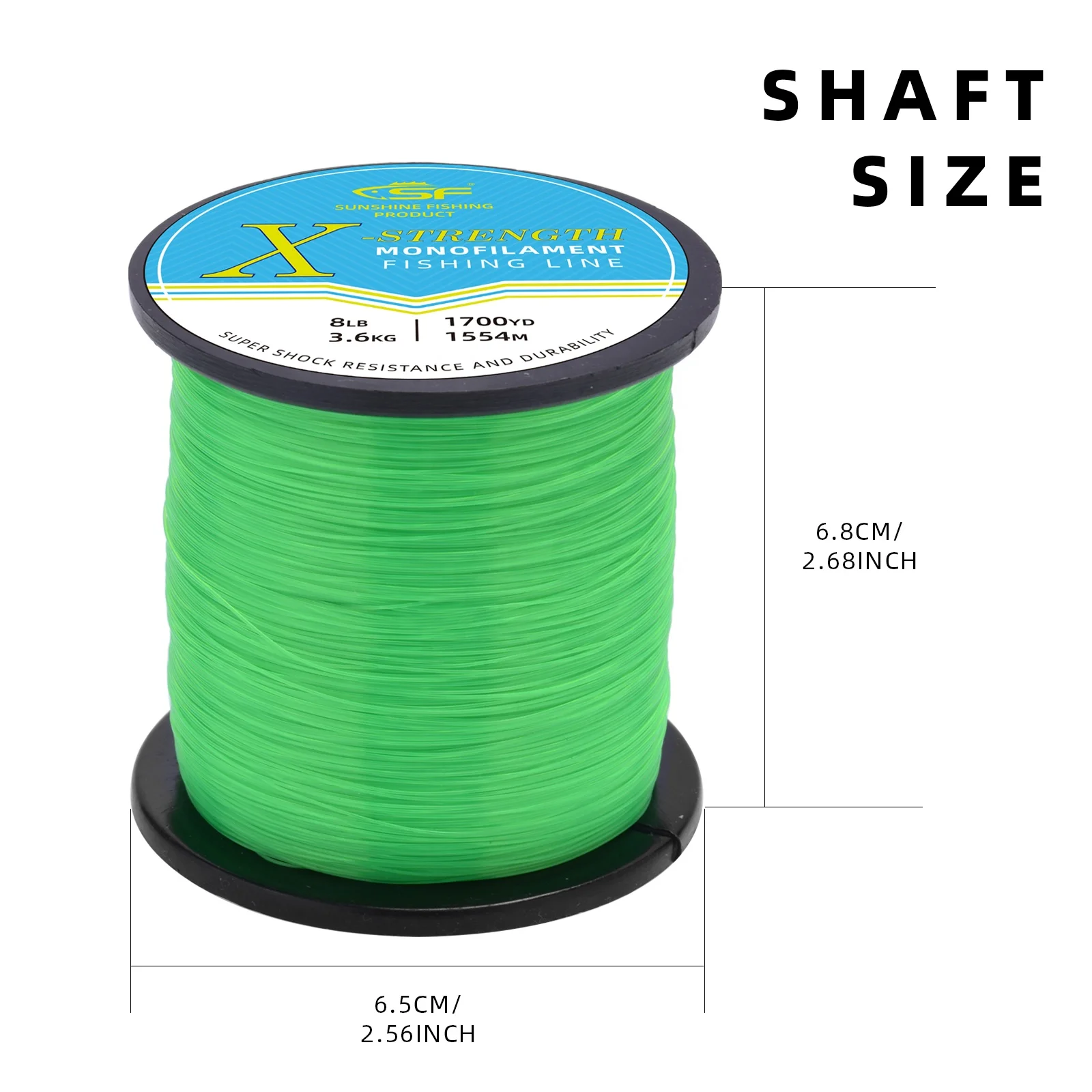 8 10 12 15 20 25 30 40 50 60LB High Impact Monofilament Fishing Line Premium Spool Strong Mono Nylon Material Leader Line Clear