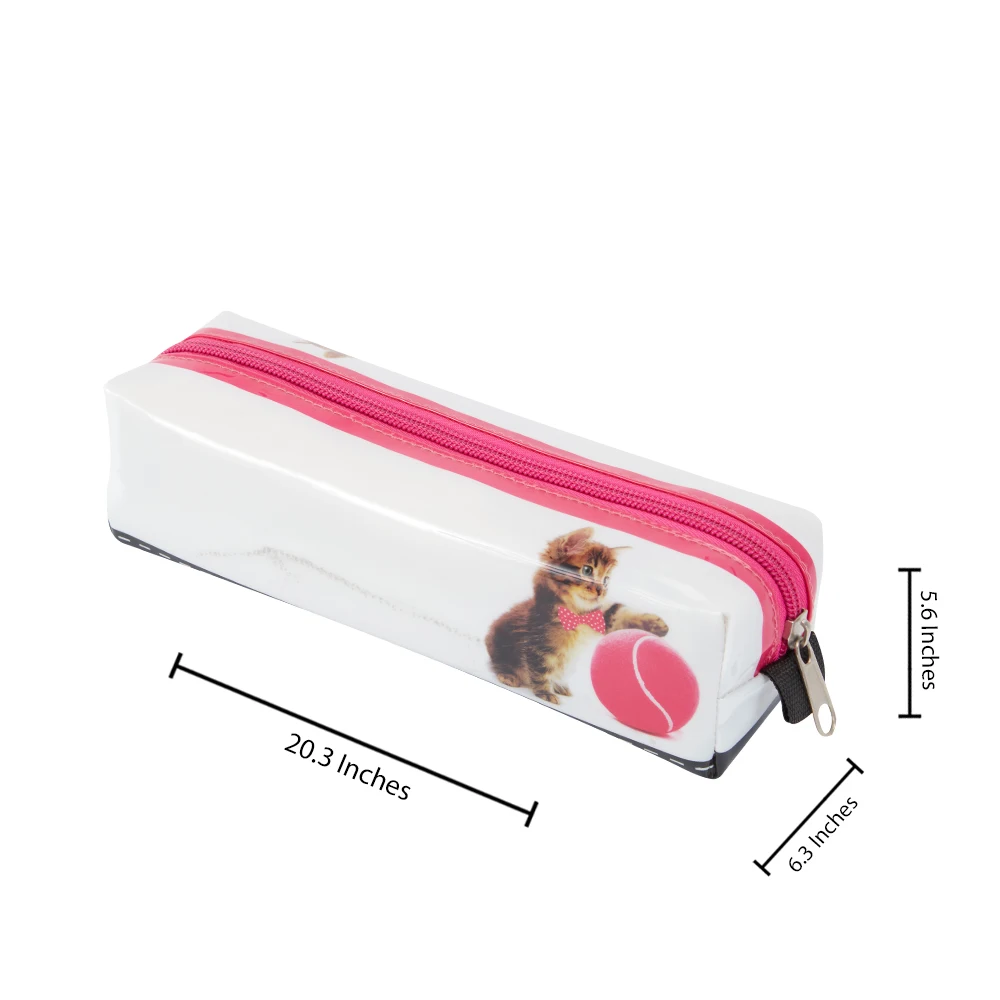 Wholesale Large Capacity Polyester School Student Zipper Pencil Case