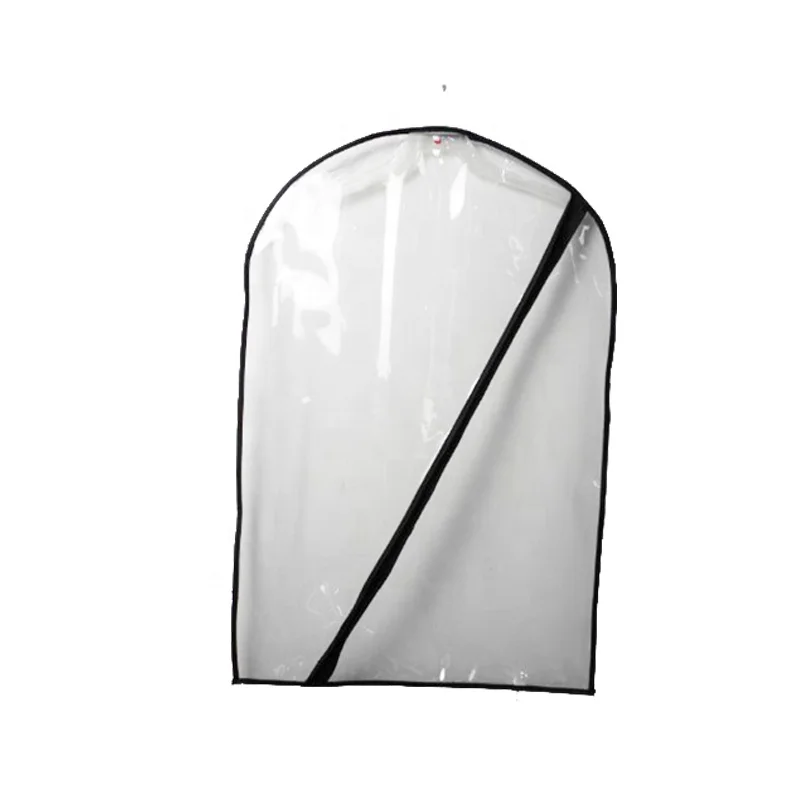 Clear pvc Dance costume garment bag thick pvc black zippered dance costume bag