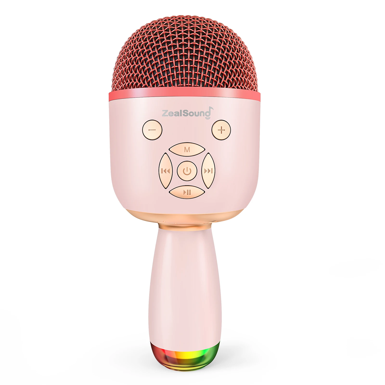 2022 New Style Customize Logo Kids Gift Wireless Disco Led Handheld Speaker Karaoke Microphone With Ce Rosh Fcc