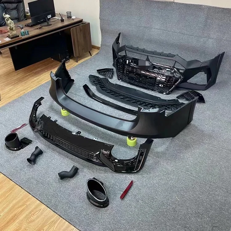 A6 S6 facelift RS6 Комплект кузова автомобильный бампер Avant allroad 2019- 2021 передний с решеткой и задним бампером для Audi