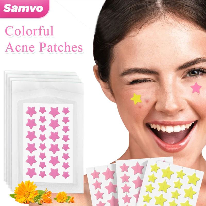 Korean Cute Hydrocolloid Dots Vegan Ingredients Spots Acne Treatments Zit Pimple Patches with Salicylic Acid Centella Aloe Vera