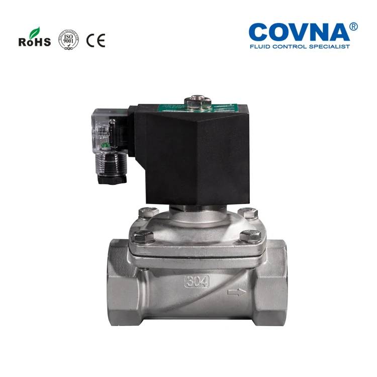 2W Series Stainless Steel Brass Thread NPT Solenoid Valve for Water Treatment Oil Gas