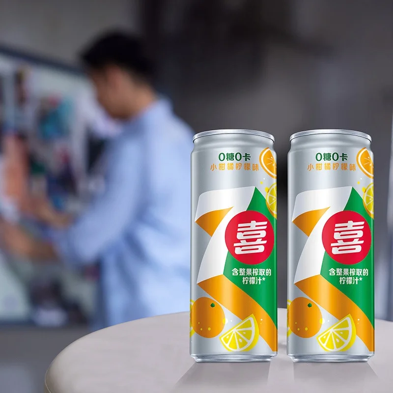 Wholesale sugar free small citrus lemon flavored soda carbonated beverage 330ml soft drinks