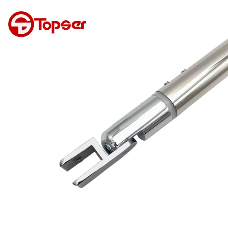 stainless steel adjustable support bar for shower screen ,from ceiling to glass screen support bar