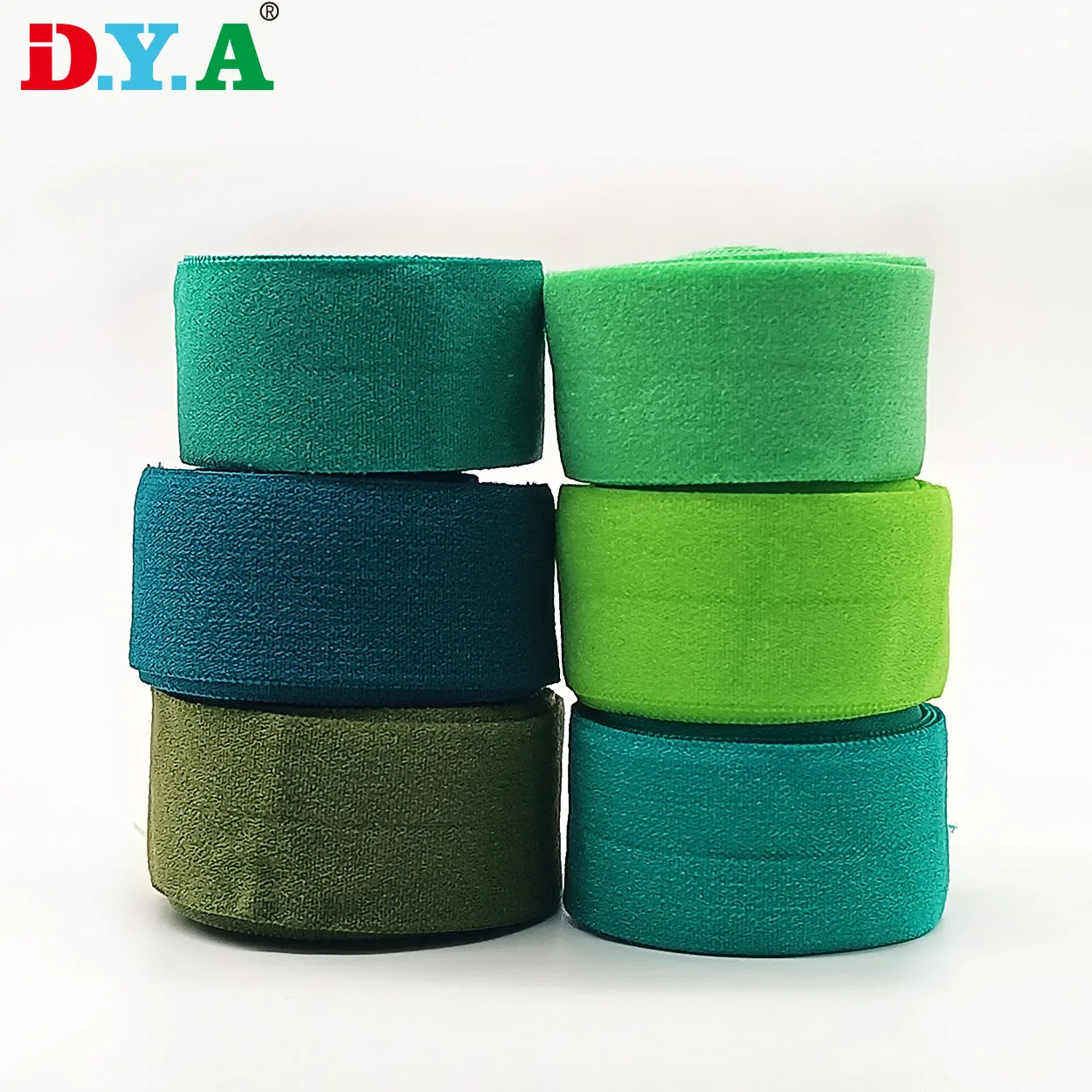 Stock multicolor trim elastic ribbon stretch sewing 3/4 5/8 inches fold over elastic band for diy craft hair ties headband