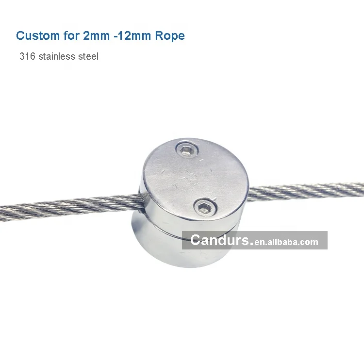 
Adjustable 316 Stainless Steel Wire Rope Cable Suspension Clamp 