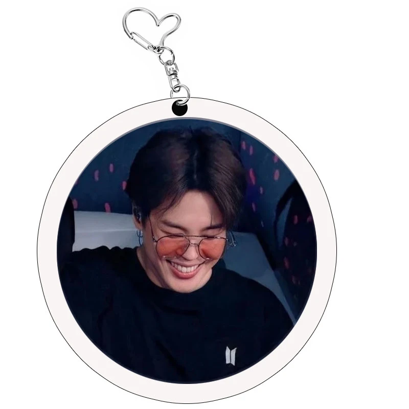 Kpop акриловый брелок Bts Bt21 Bangtan Boys двойной черный розовый Got7 Exo Seventeen брелок Подвеска светящийся брелок подарок для фаната