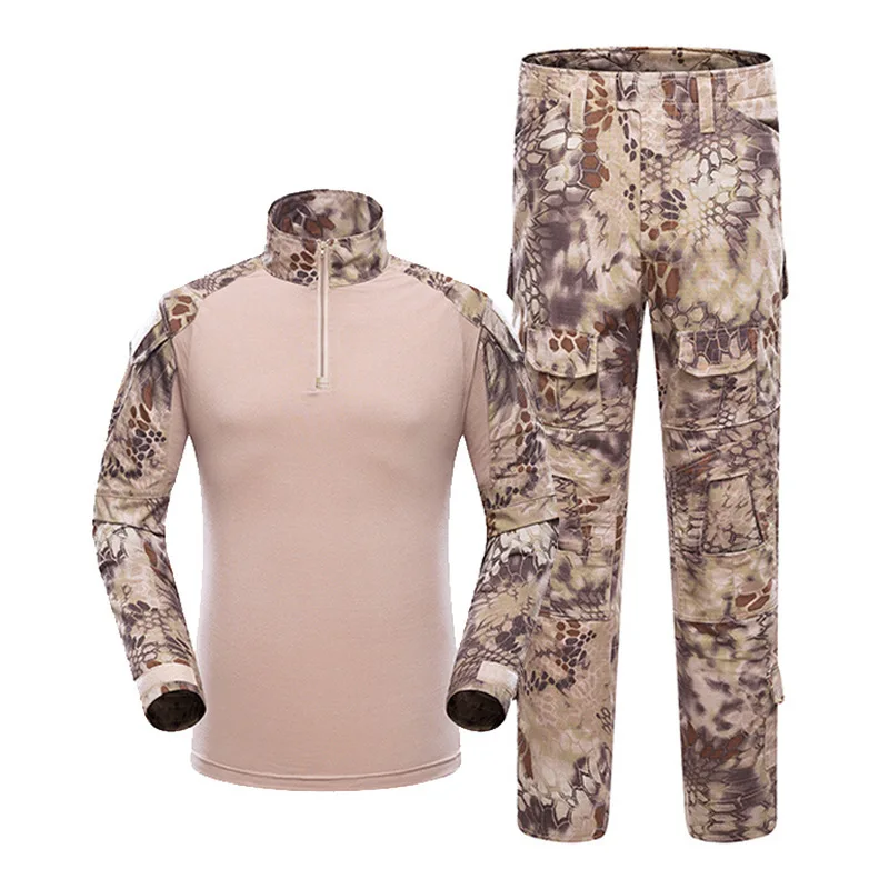 Long Sleeve BDU camouflage uniform Woodland Outdoor hunting suits camouflage Paintball Gear with Trousers and Pullover