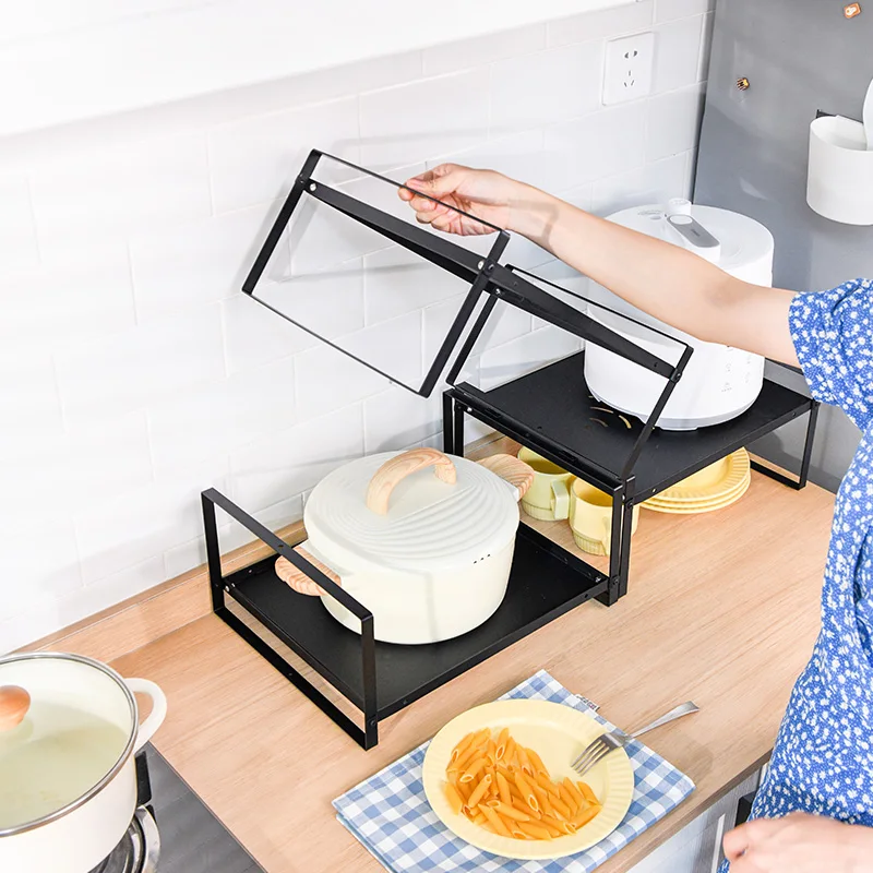 Kitchen shelf home multi-layer pot sink multi-functional sink cabinet layer on the top of the pot shelf