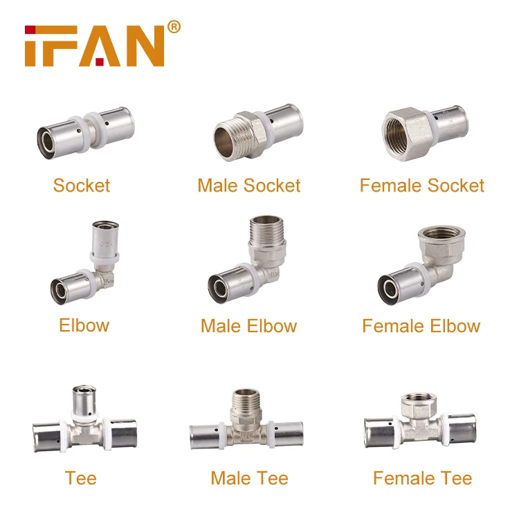 IFAN ISO15875 Commercial Price 1Inch Fitting Brass Press Fitting For Water Pipe