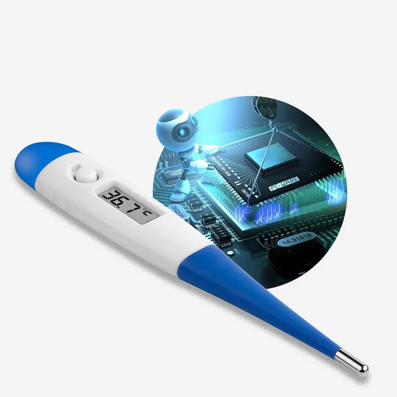 BABYLY домашний цифровой ротовой термометр для взрослых, точный ЖК-дисплей, Подмышечный термометр, измеритель температуры ротовой полости