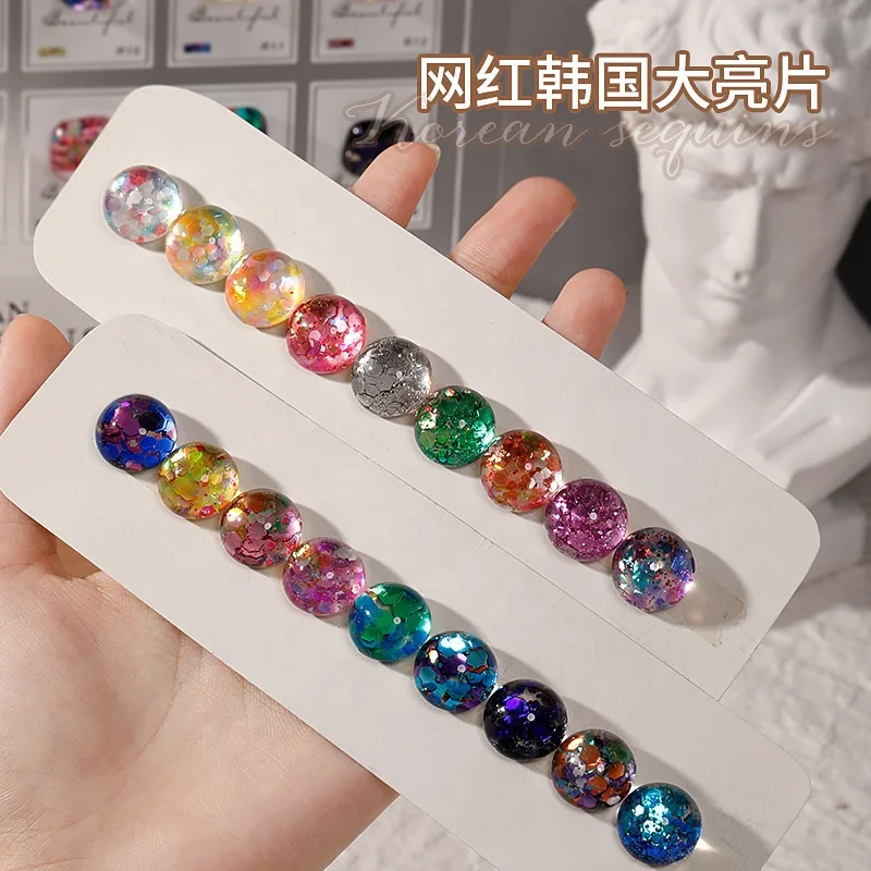 Little Luck OEM/ODM soak off spring color macaron glitter nail gel polish Korea sequin gel