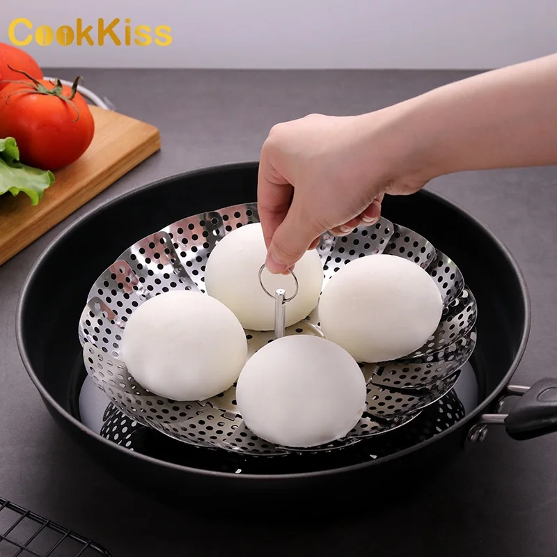 Manufacturer Portable Metal Large Fruit Plate Basket Stainless Steel storable Food Steamer