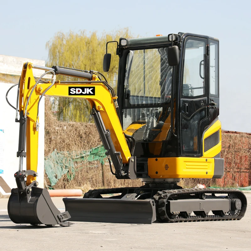 SDJK Mini Excavator with EPA EURO 5 Kubota Engine 3.5 Ton Small Digger Excavator Machine for Home Use Free Shipping